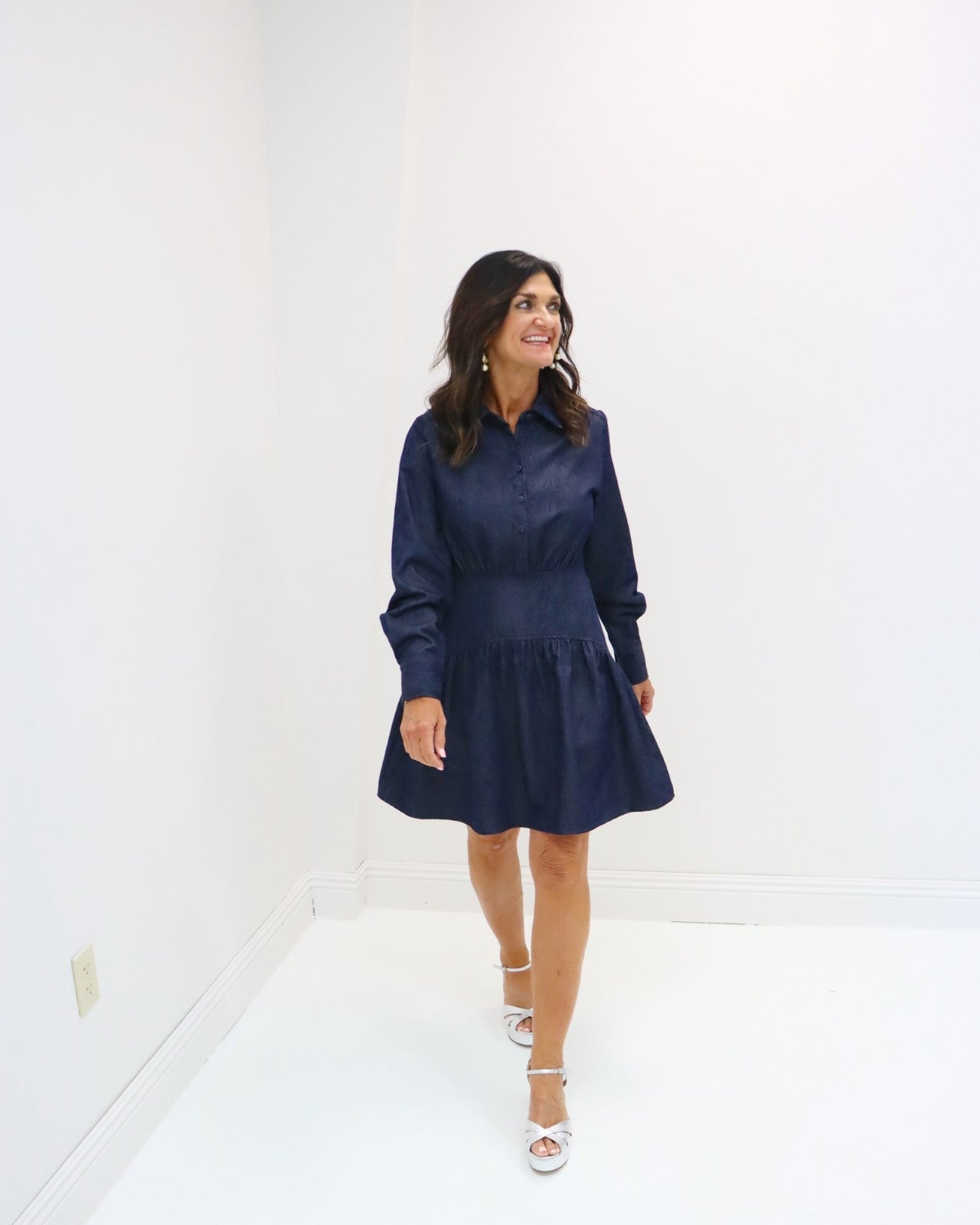 Darby Mini Dress - Indigo