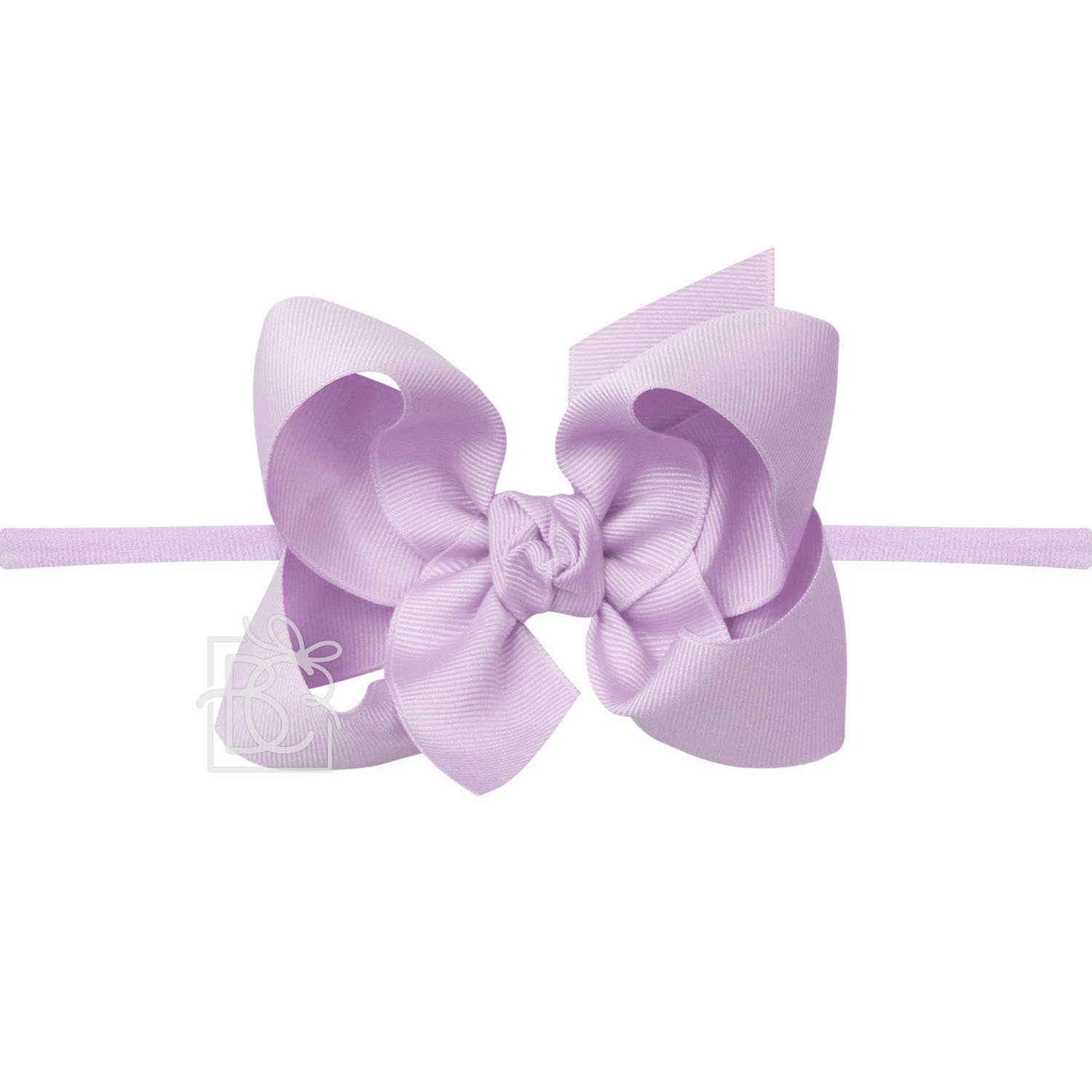 Pantyhose Headband with Signature Grosgrain Bow -  Light Orchid - Gabrielle's Biloxi