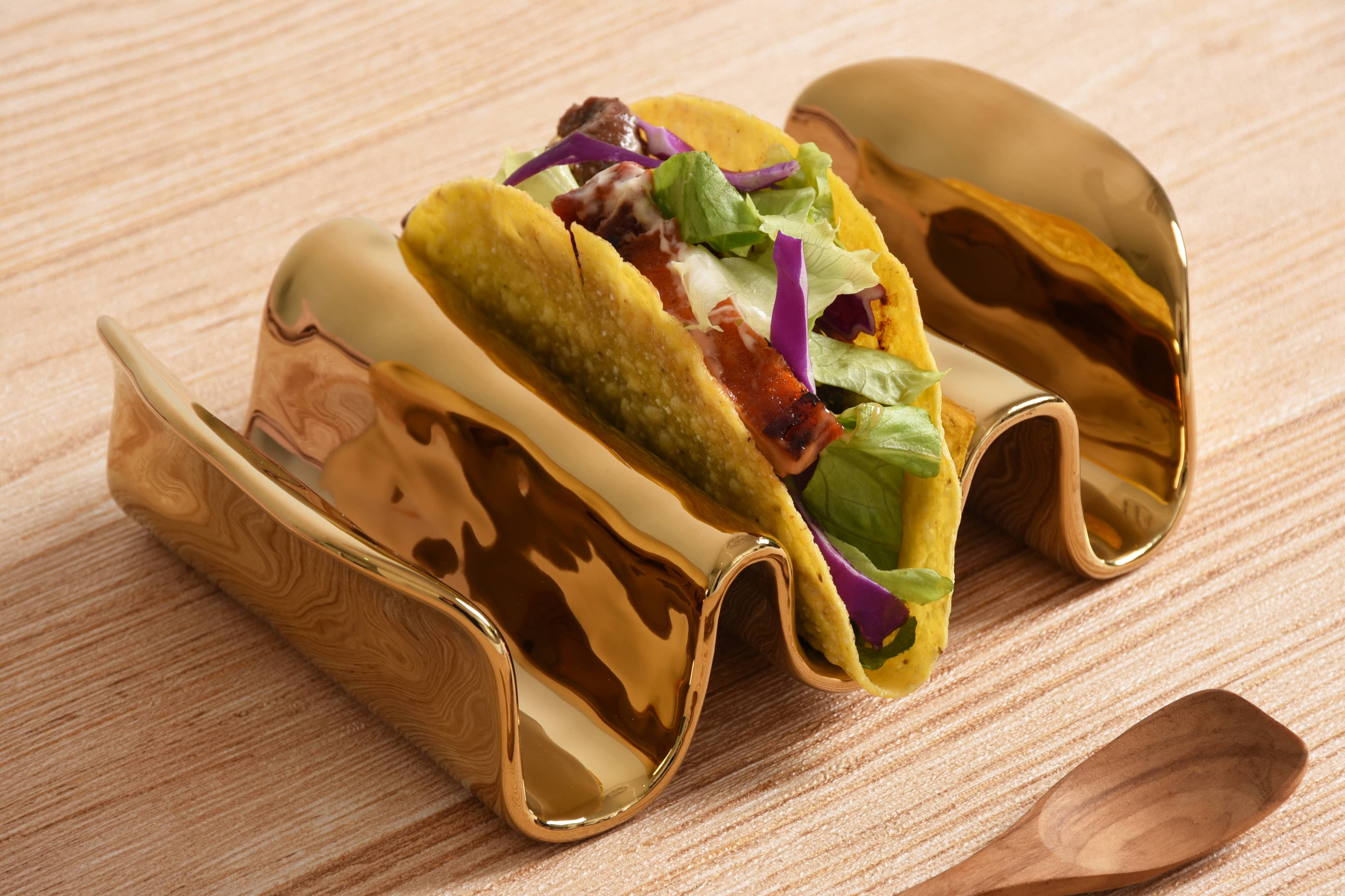 Pampa Bay Taco Holder - Gold - Gabrielle's Biloxi