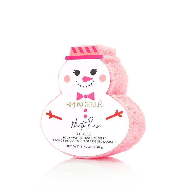 Spongellé White Rose Snowman Holiday Buffer - Gabrielle's Biloxi