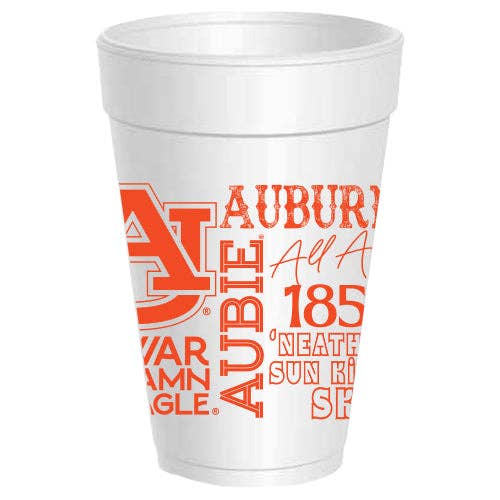 Auburn Traditions Font Wrap Stryofoam Cups - Gabrielle's Biloxi