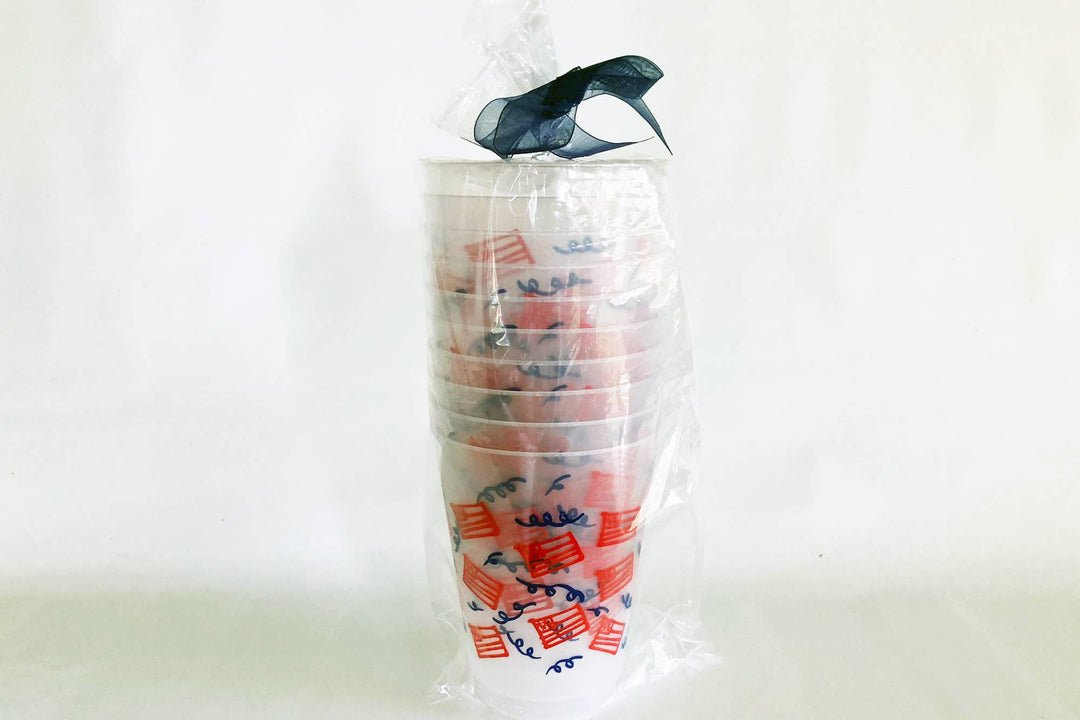July 4th/Patriotic -American Flag Wrap Frost Cup
