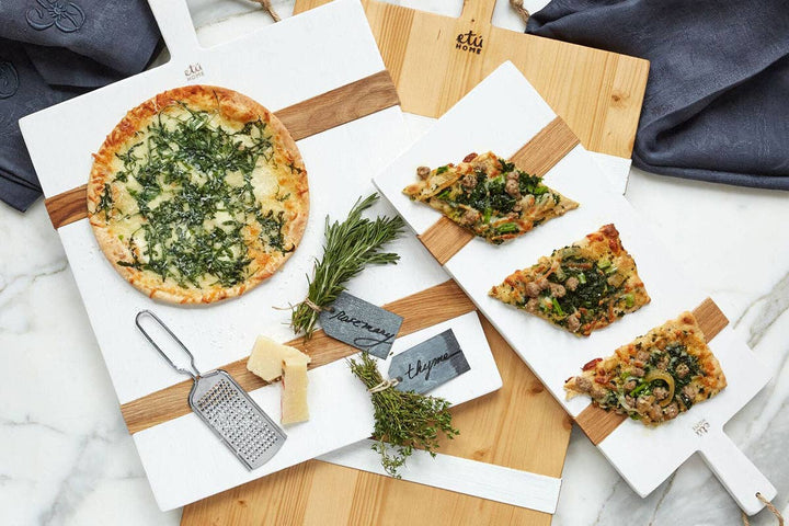 Etu Home Mod Charcuterie Cheese Board, Small Rectangle, White