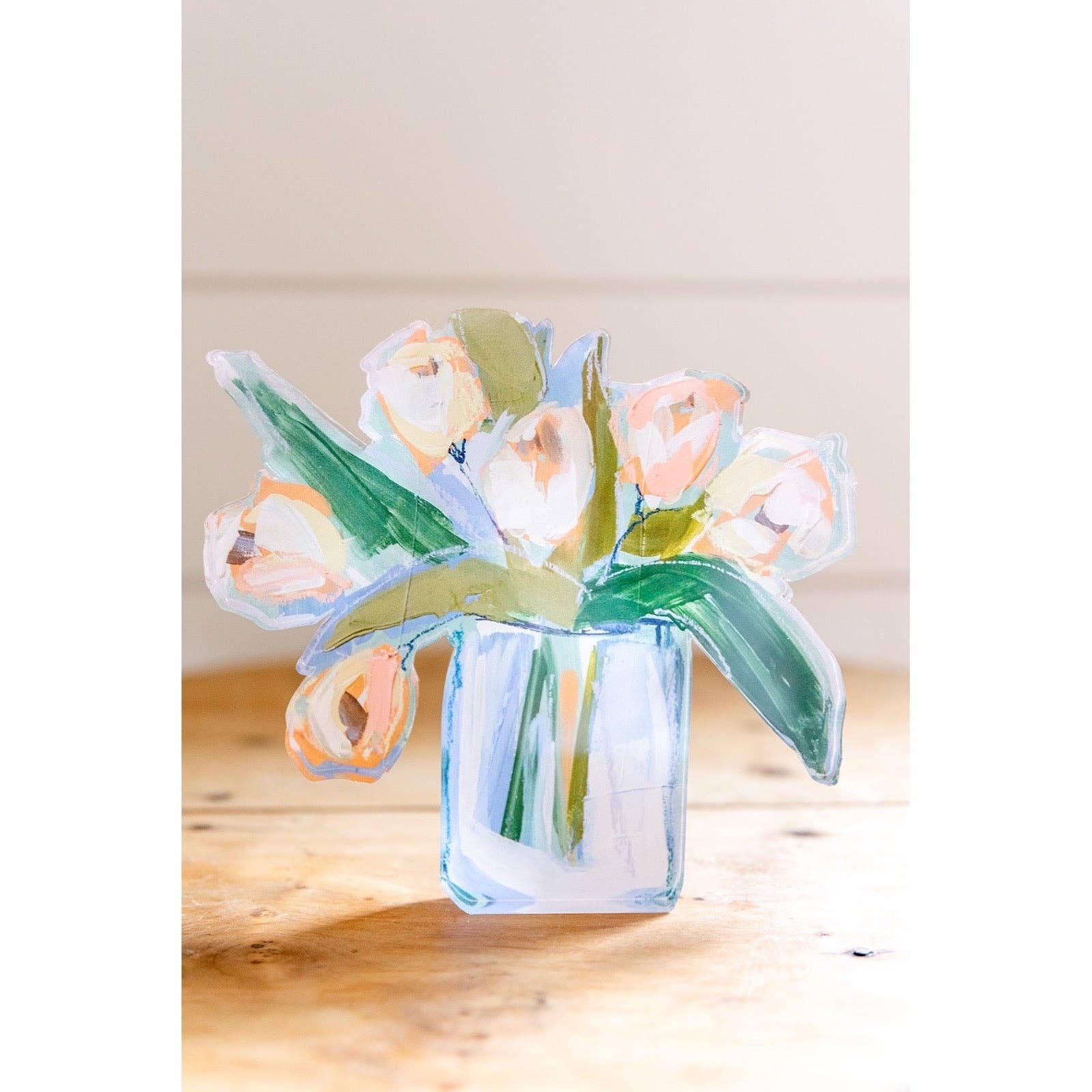 White Tulips Acrylic Bloom Block - Large - Gabrielle's Biloxi