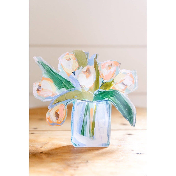 White Tulips Acrylic Bloom Block - Large - Gabrielle's Biloxi