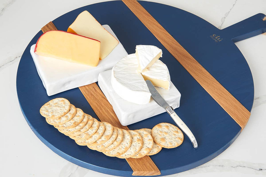 Etu Mod Charcuterie Cheese Board, Medium Round, Navy Blue - Gabrielle's Biloxi