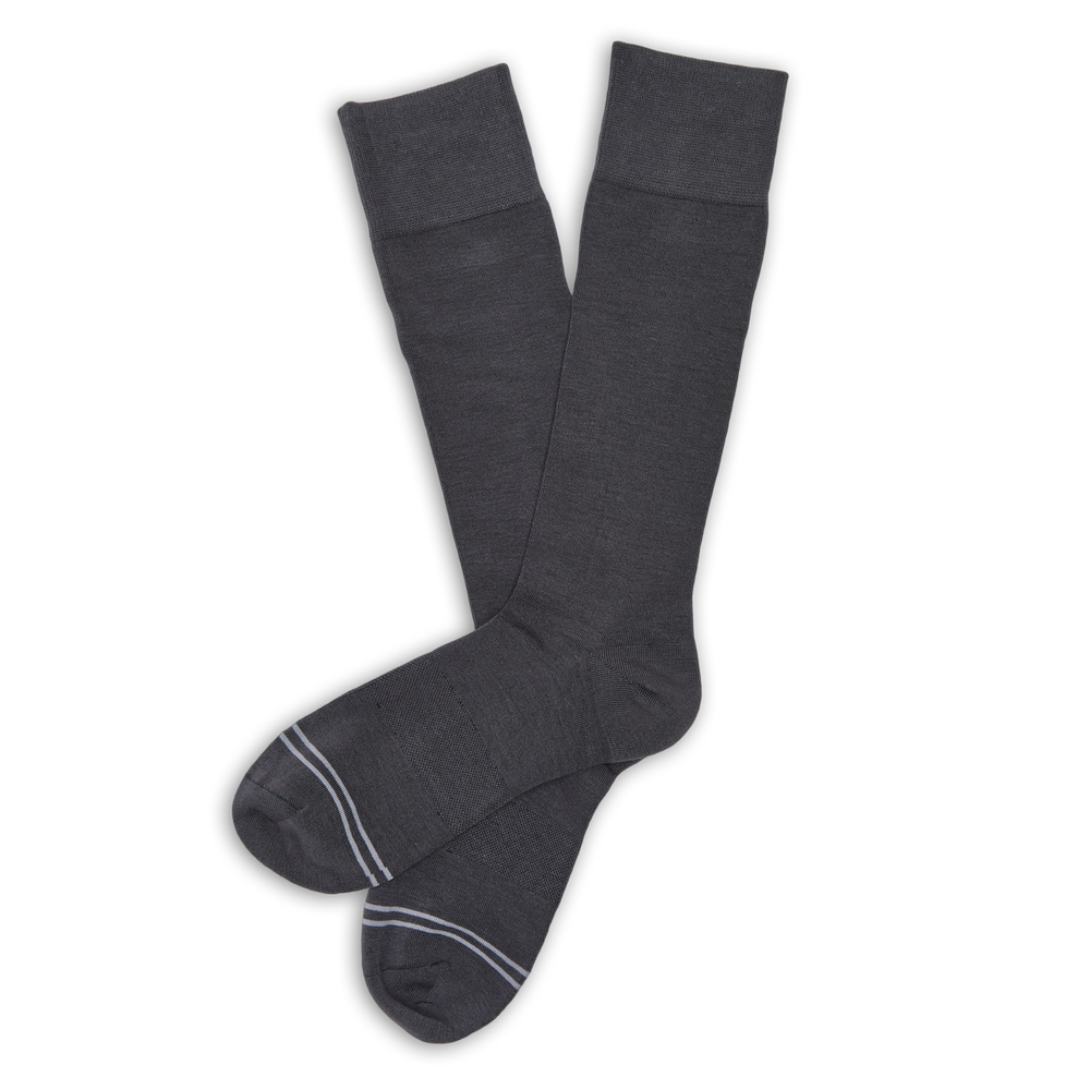 DeadSoxy Asher - Charcoal Grey Dress Socks - Gabrielle's Biloxi