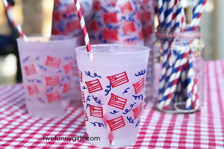 July 4th/Patriotic -American Flag Wrap Frost Cup