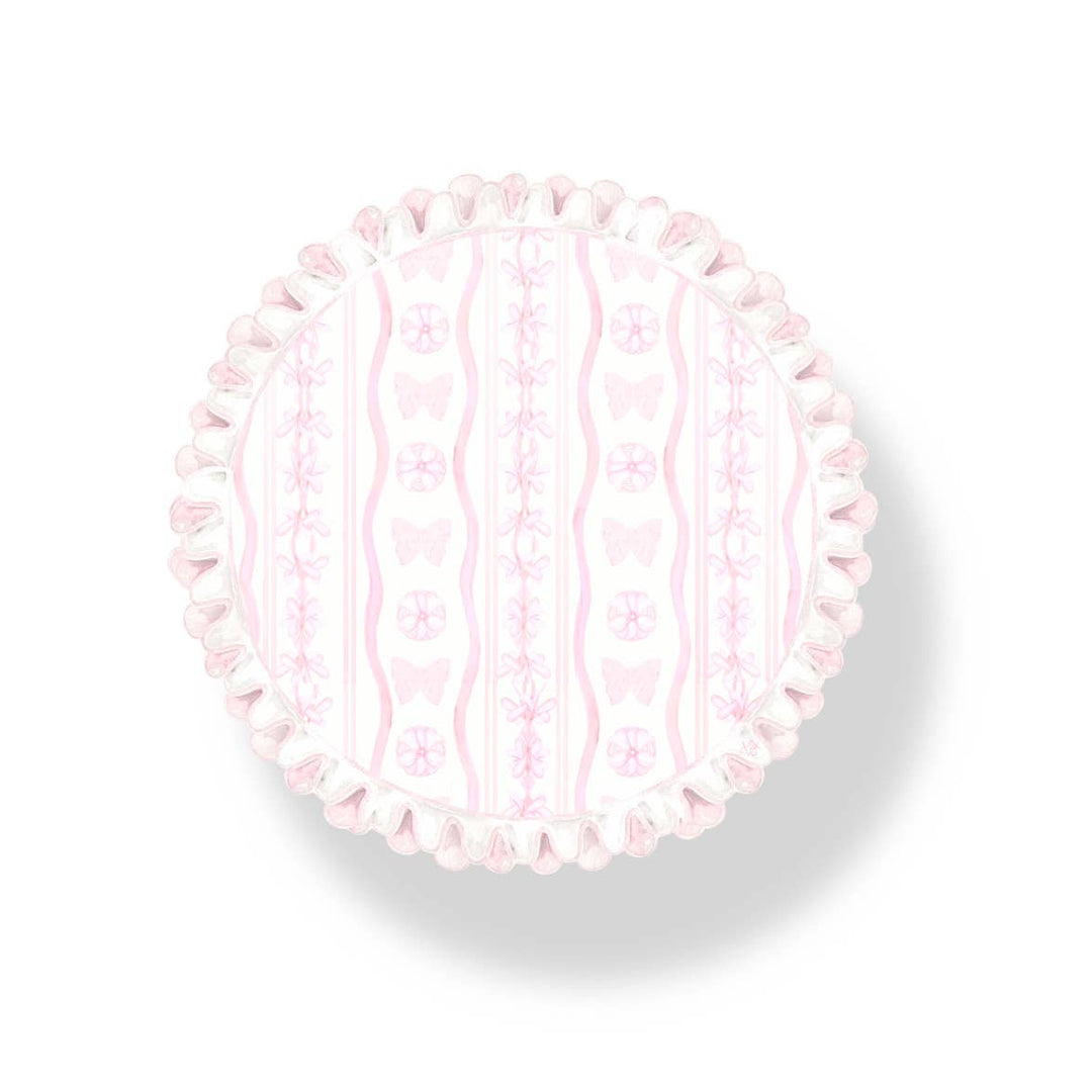 Acrylic Pink & White Coaster - Gabrielle's Biloxi