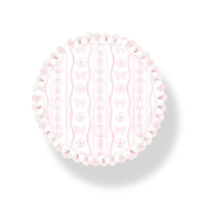 Acrylic Pink & White Coaster - Gabrielle's Biloxi