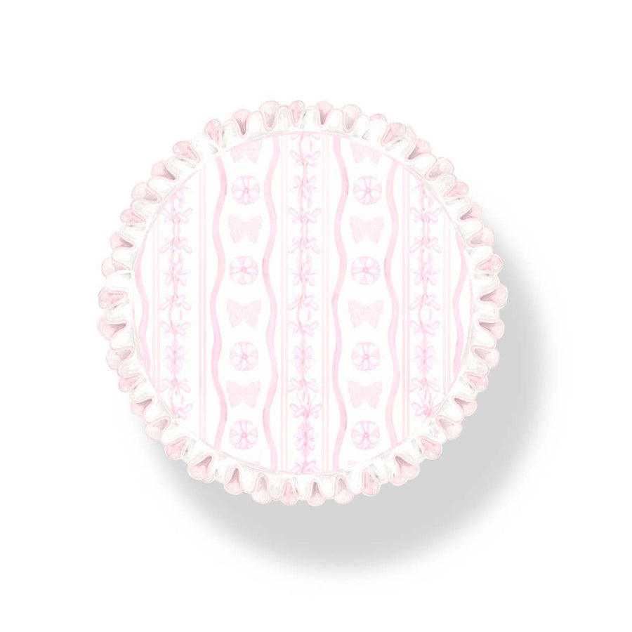 Acrylic Pink & White Coaster - Gabrielle's Biloxi