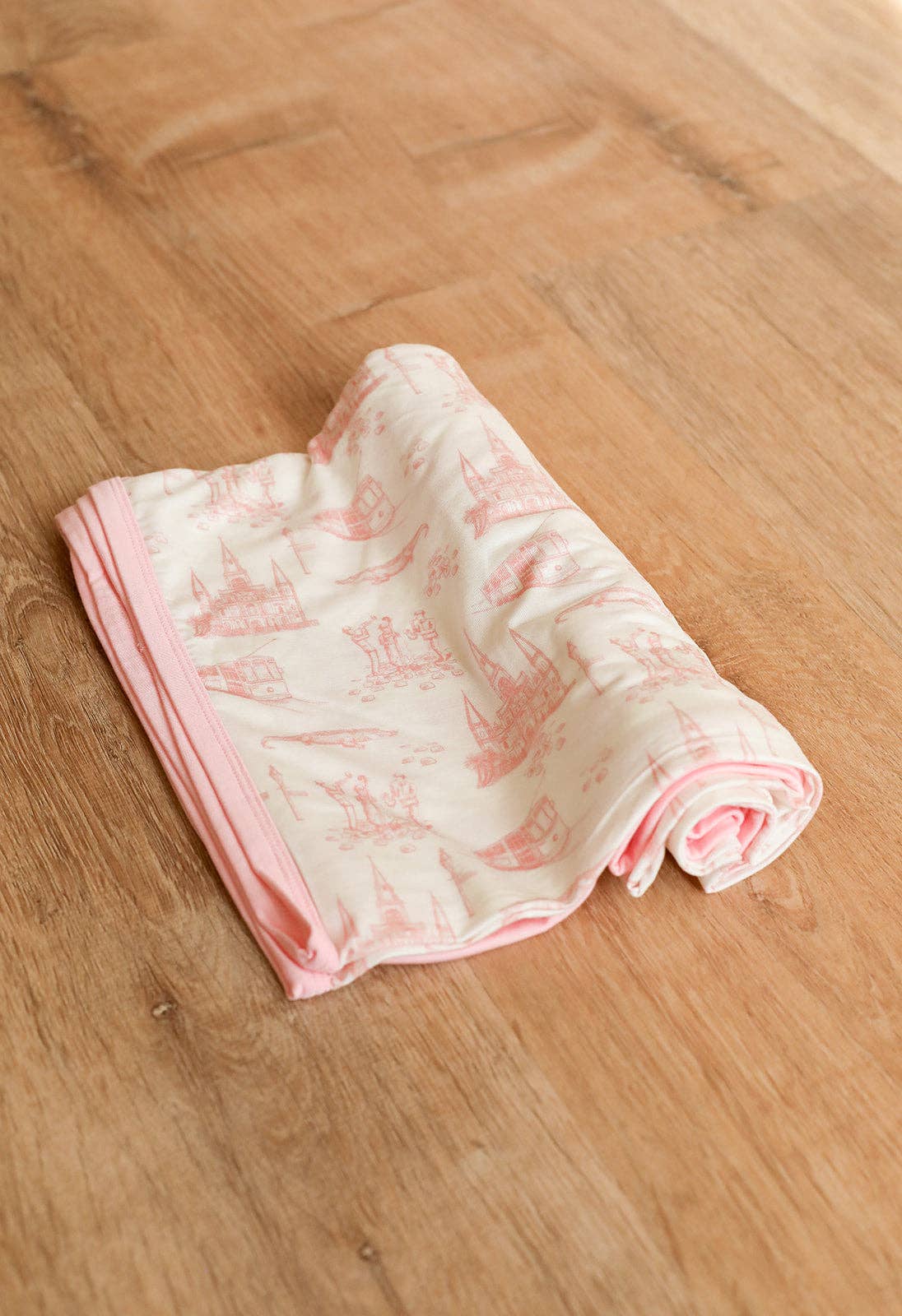 Pink Toile Bamboo Swaddle Blanket - Gabrielle's Biloxi