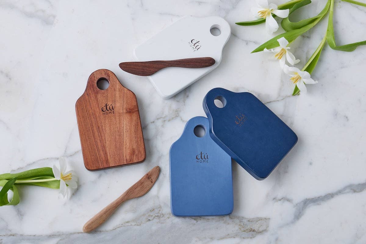 Dutch Cheese Board with Spreader, Small, Navy Blue - Gabrielle's Biloxi
