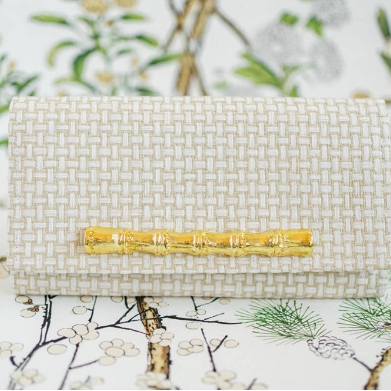 Basket-Weave Lulu Crossbody Clutch - Bamboo Stick - Gabrielle's Biloxi