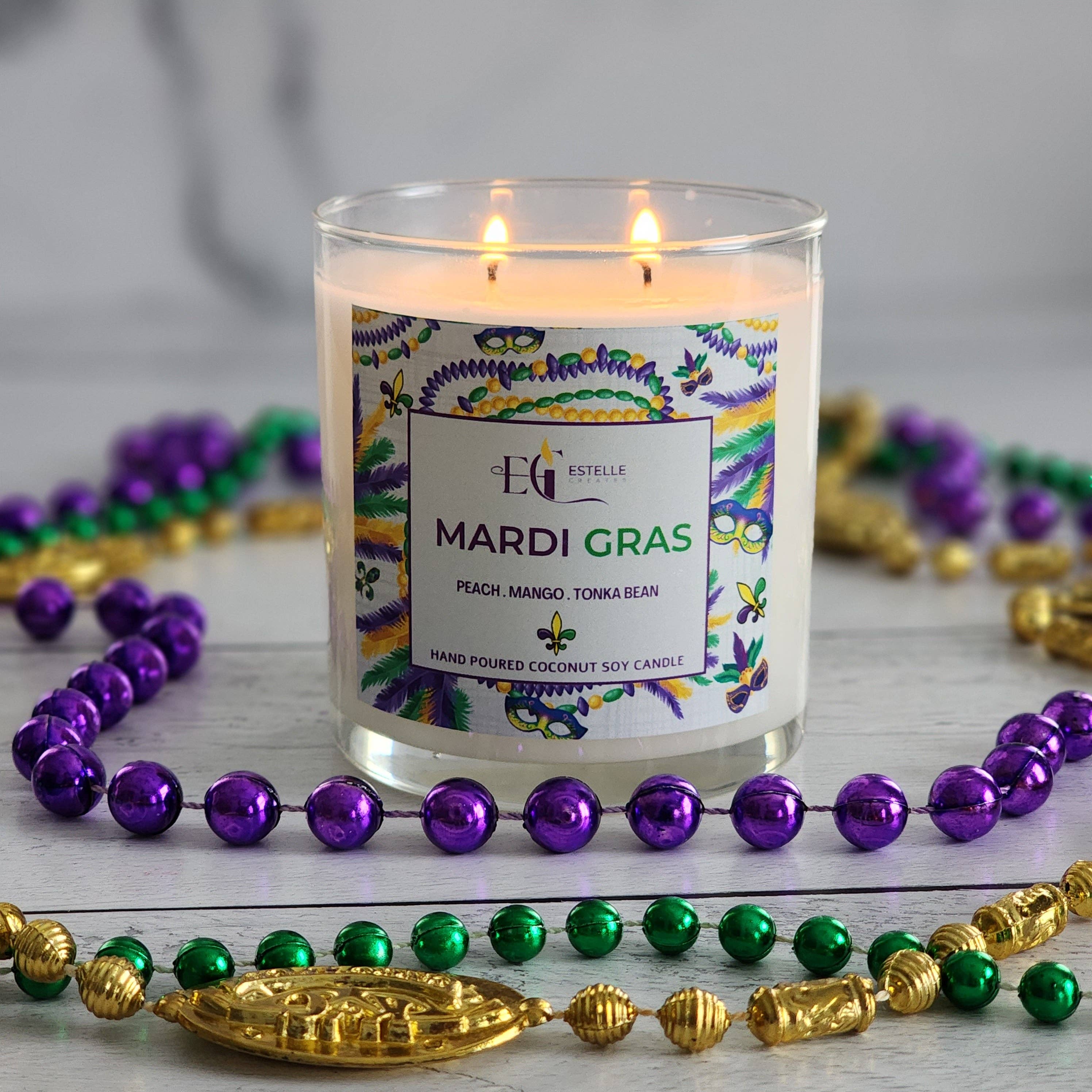 Mardi Gras Candle - Gabrielle's Biloxi