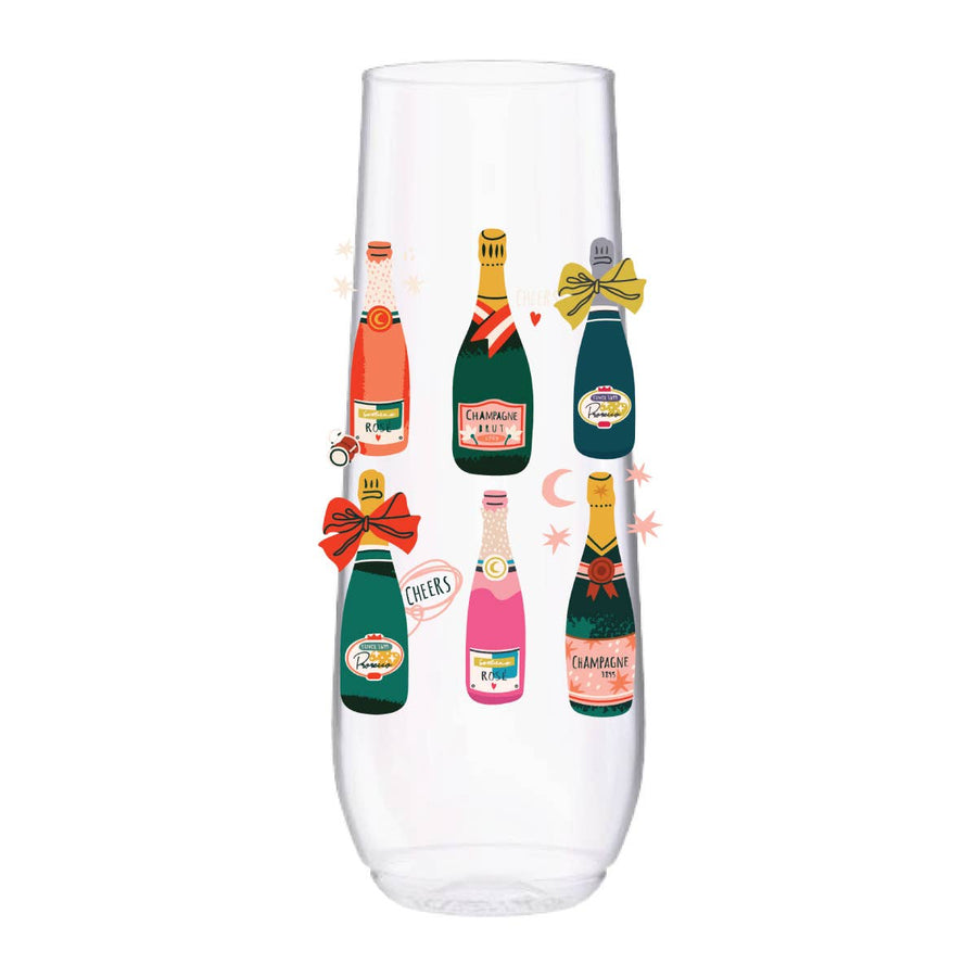 Fun Champagne Bottle 9oz Flute Tossware - Gabrielle's Biloxi