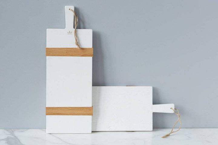 Etu Home Mod Charcuterie Cheese Board, Small Rectangle, White