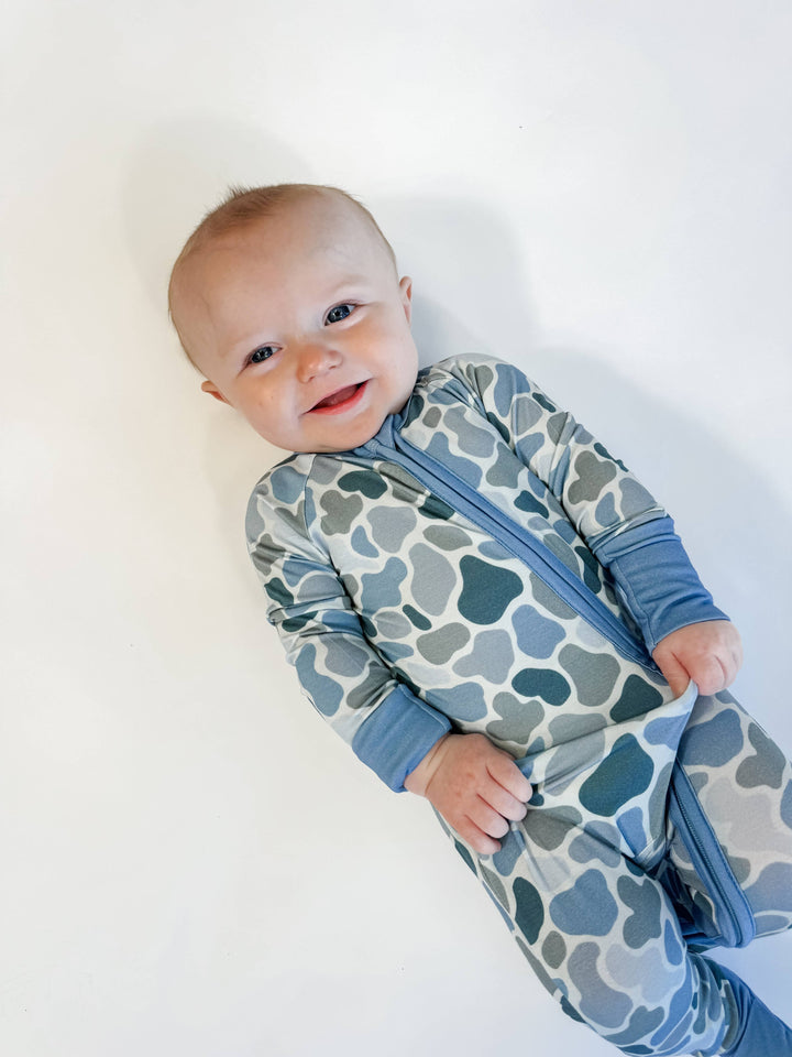 Watercolor Camo - Convertible Zip Pajamas - Gabrielle's Biloxi
