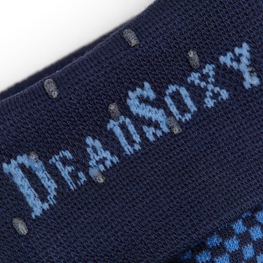 DeadSoxy Maddox - Navy and Blue Check Dress Socks - Gabrielle's Biloxi