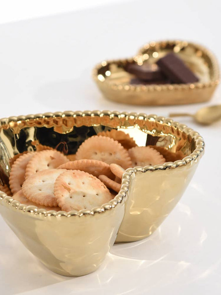 Pampa Bay Heart Bowl - Gold - Gabrielle's Biloxi