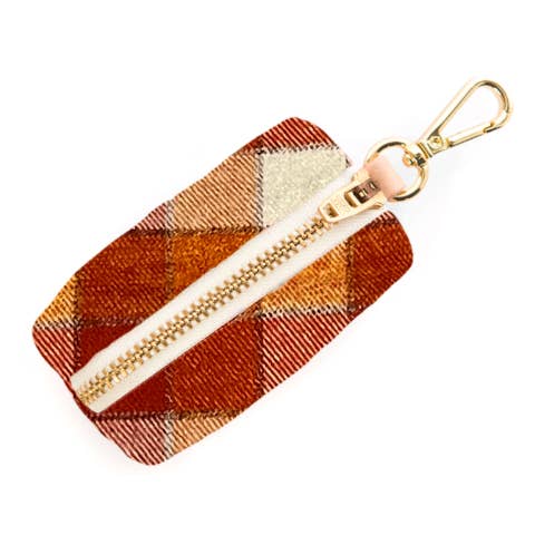 Pumpkin Spice Plaid Flannel Waste Bag Holder - Gabrielle's Biloxi