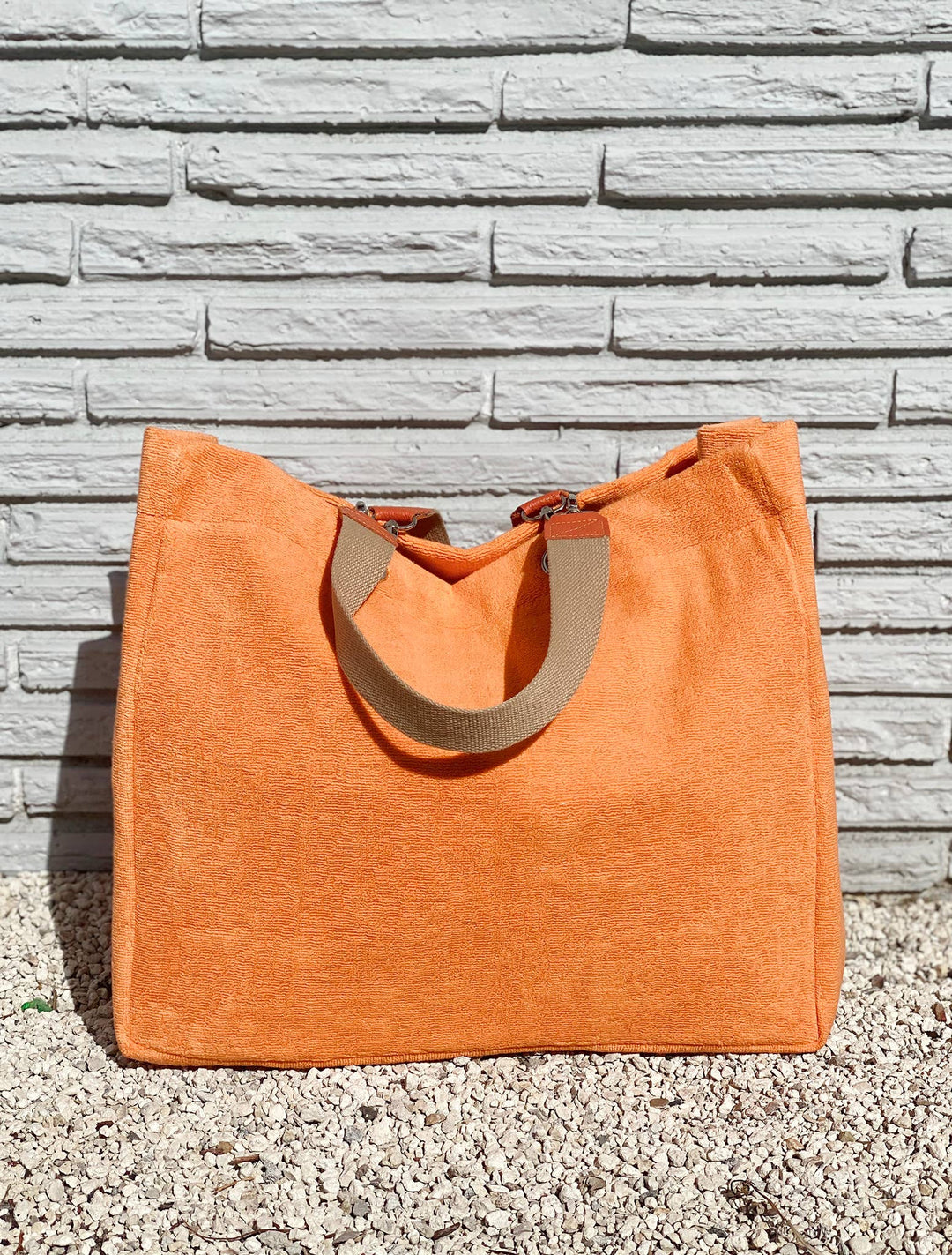 Solid Terry Plastic Lined Tote - Gabrielle's Biloxi