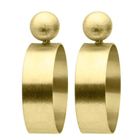 Sheila Fajl Mini Ilizzie Earrings - Brushed Gold - Gabrielle's Biloxi