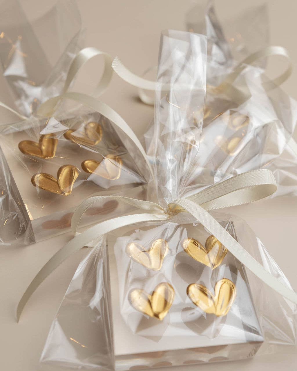 Glass 3x3 inch Gold Hearts - Gabrielle's Biloxi