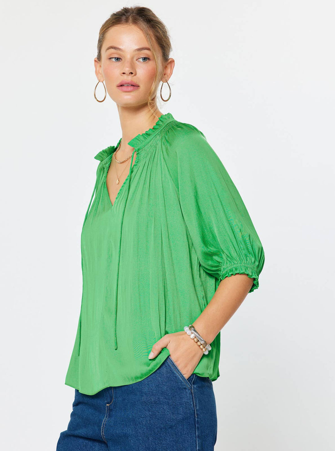 Angelica Pleated Top - Gabrielle's Biloxi
