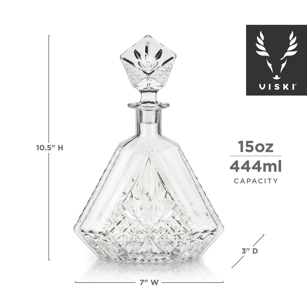 Admiral™ Vintage-Style Irish-Cut Crystal Whiskey Decanter - Gabrielle's Biloxi