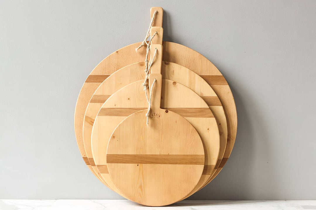 Etu Home Round Pine Charcuterie Board - Medium