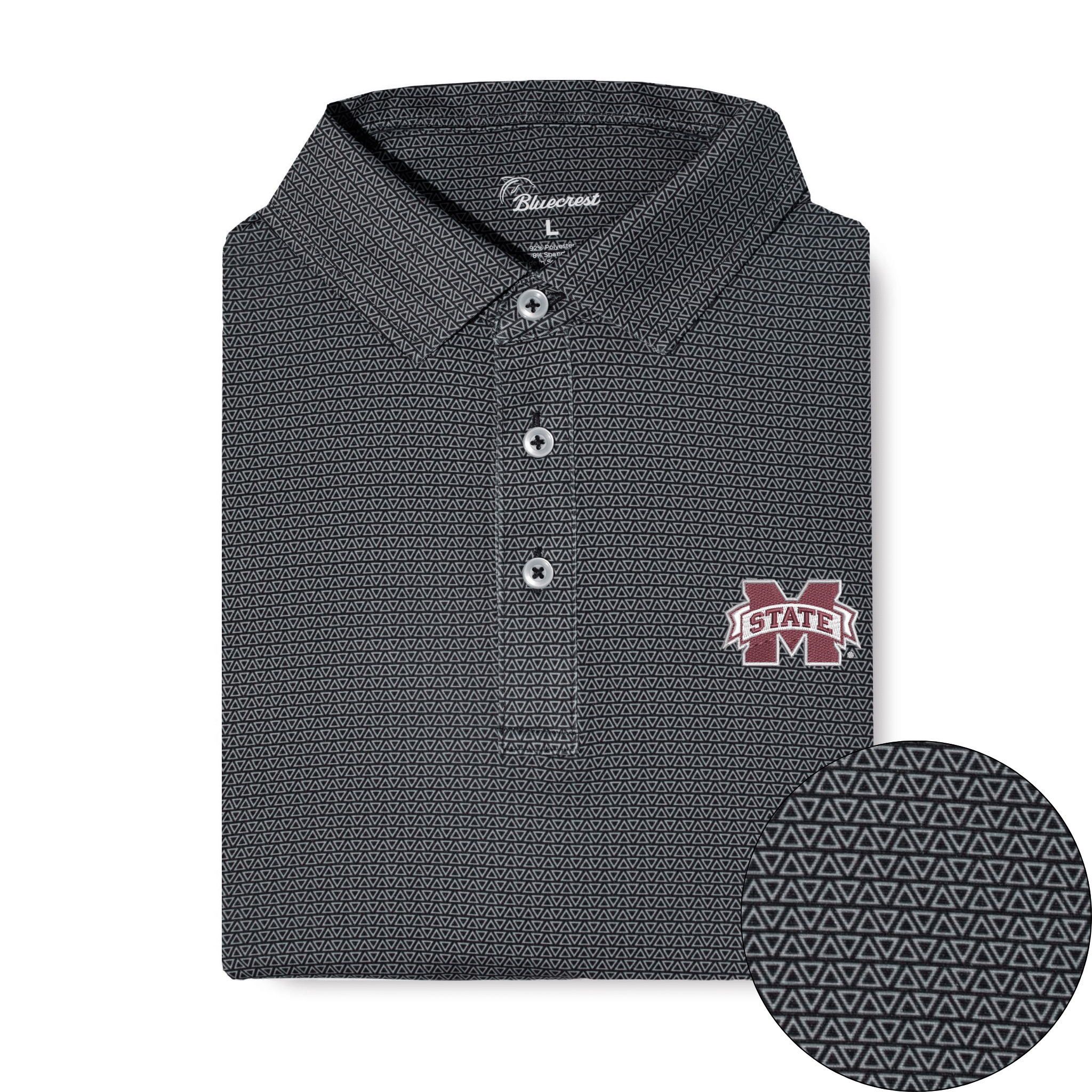 The Apex Print Performance Polo - Mississippi State MSU Banner