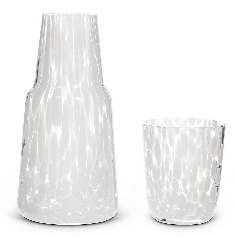 Fused Dots Bedside Carafe & Cup-8.5"H(24oz) - Gabrielle's Biloxi
