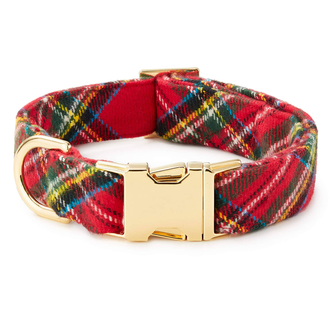 Tartan Plaid Flannel Holiday Dog Collar - Gabrielle's Biloxi