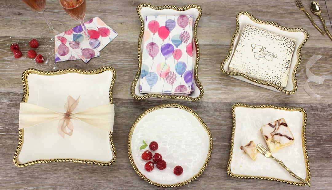 Pampa Bay Dinner Napkin/Guest Towel Holder - Golden Salerno