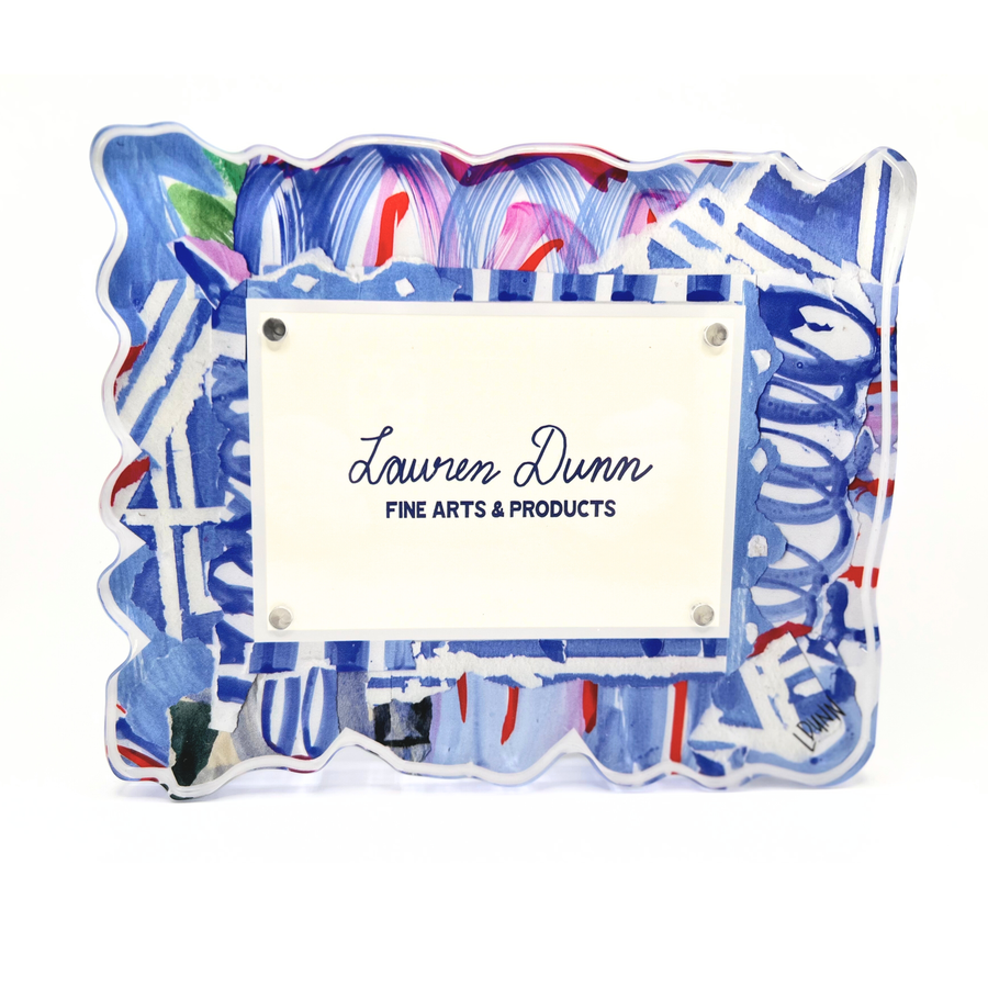 Blue Whimsy Acrylic Frame - Gabrielle's Biloxi