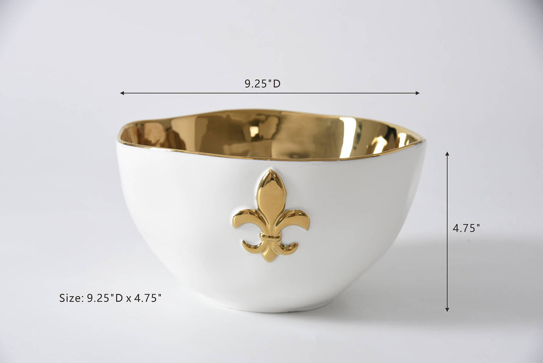Pampa Bay Large Bowl - Fleur-De-Lis