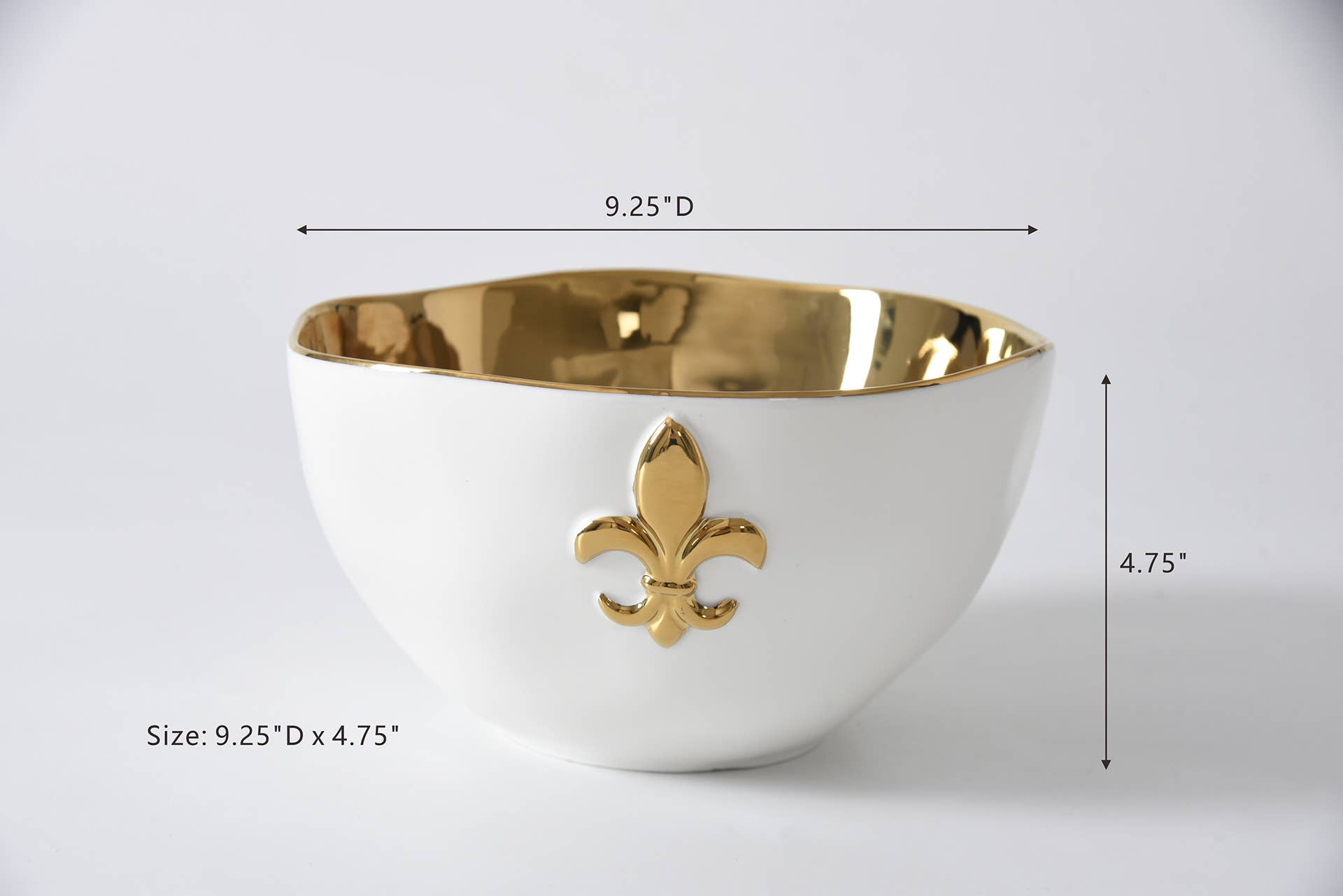 Pampa Bay Large Bowl - Fleur-De-Lis - Gabrielle's Biloxi