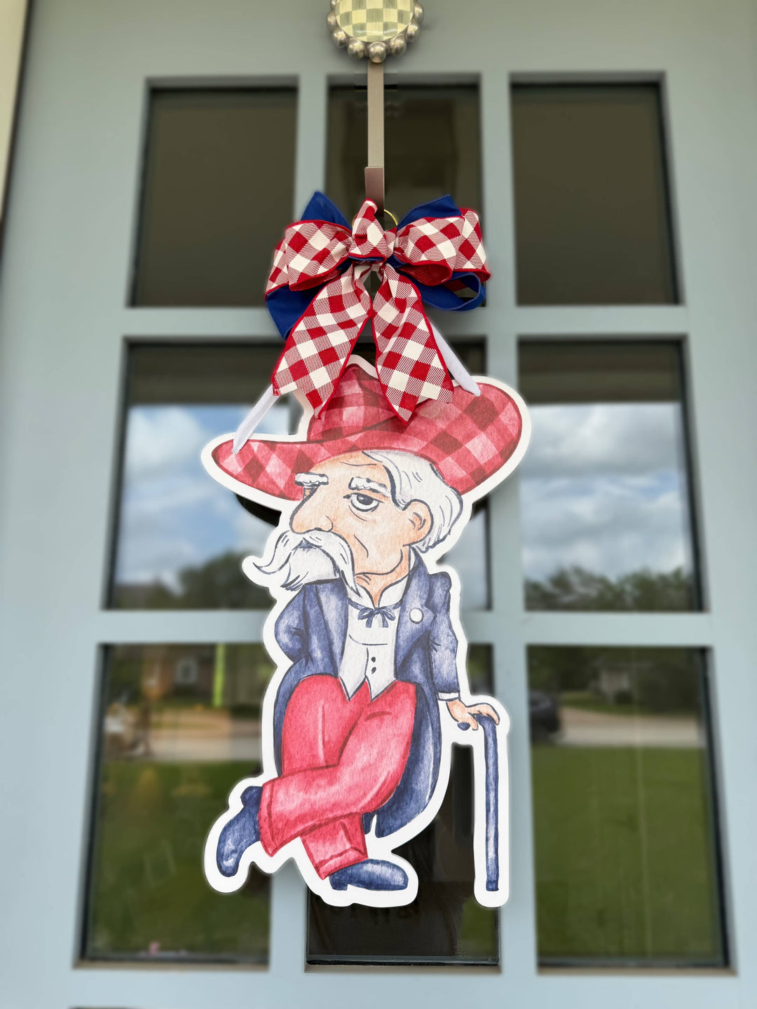 Red & Blue Reb Door Hanger - Gabrielle's Biloxi