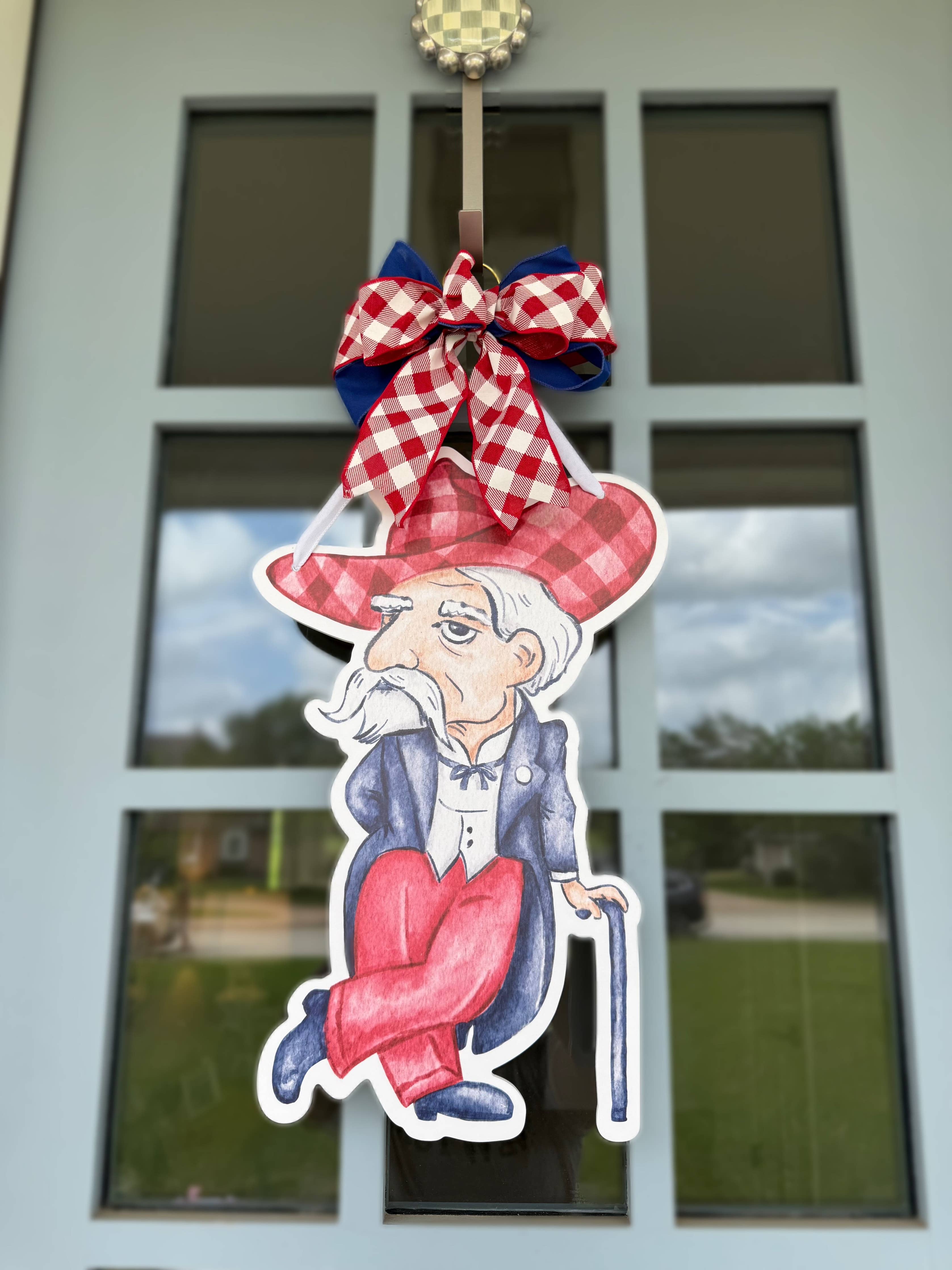 Red & Blue Reb Door Hanger - Gabrielle's Biloxi