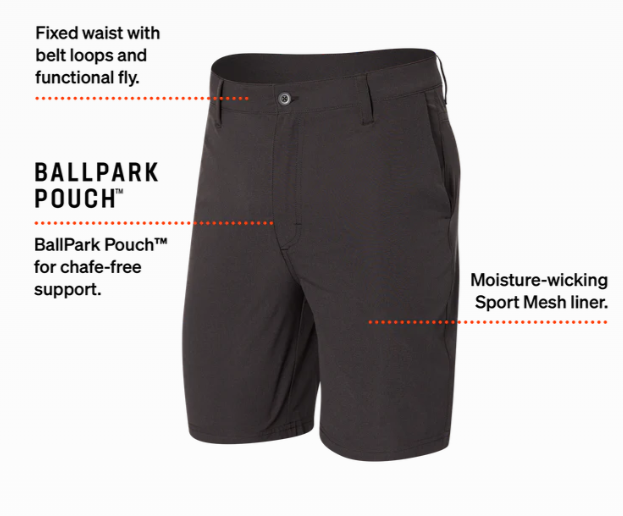 Saxx Go To Town 2N1 Short 9" - Faded Black - Gabrielle's Biloxi
