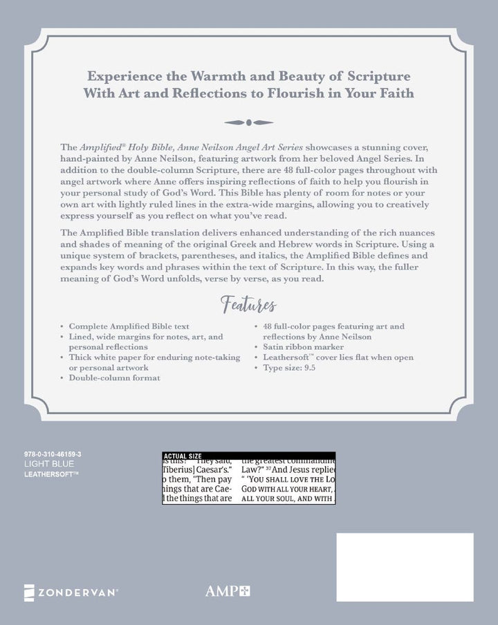 Amplified Holy Bible Anne Neilson Angel Art Leathersoft - Gabrielle's Biloxi