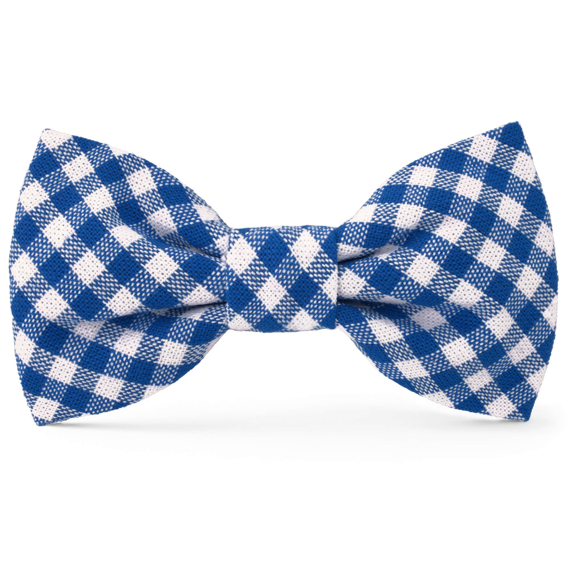 Lake Blue Gingham Dog Bow Tie - Gabrielle's Biloxi