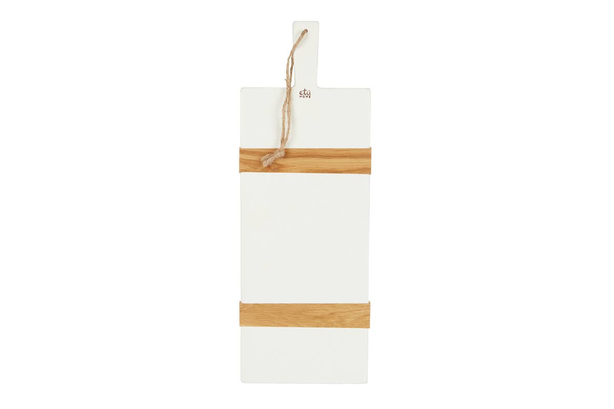 Etu Home Mod Charcuterie Cheese Board, Small Rectangle, White - Gabrielle's Biloxi
