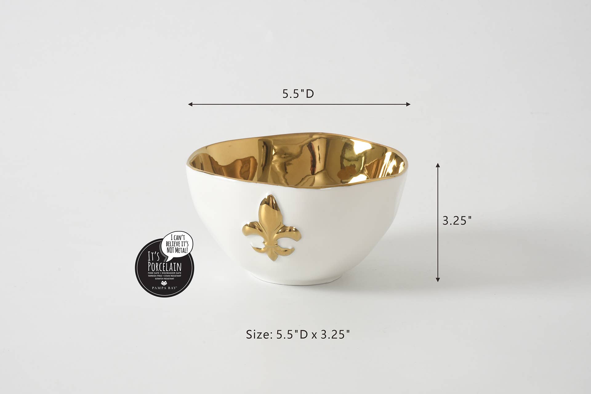 Pampa Bay Small Bowl - Fleur-De-Lis - Gabrielle's Biloxi