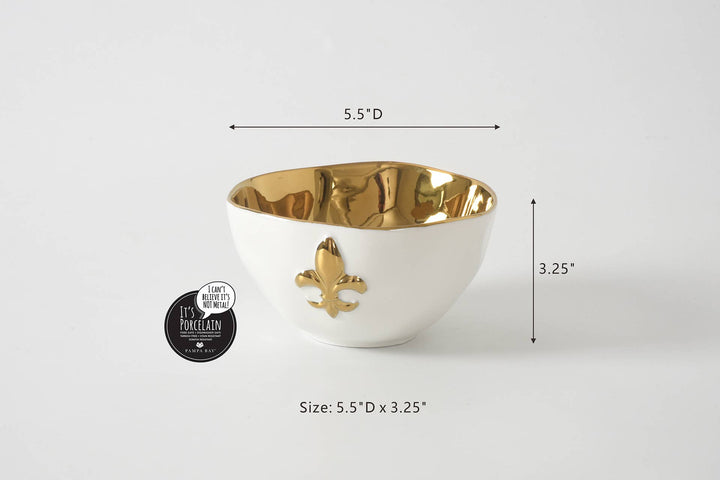 Pampa Bay Small Bowl - Fleur-De-Lis