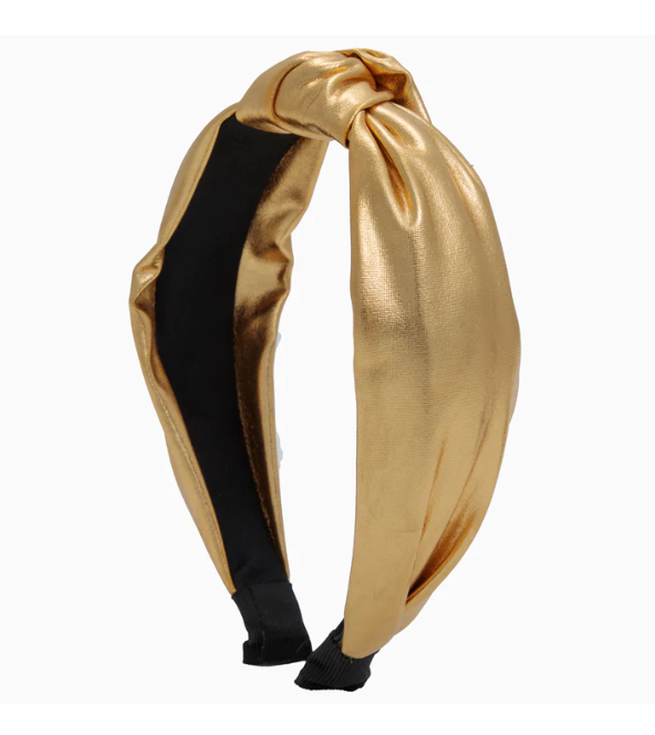 Top Knot Headband - Gold Metallic - Gabrielle's Biloxi