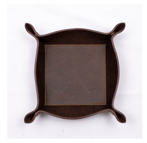 Leather Embossed Valet Tray - Golf - Gabrielle's Biloxi