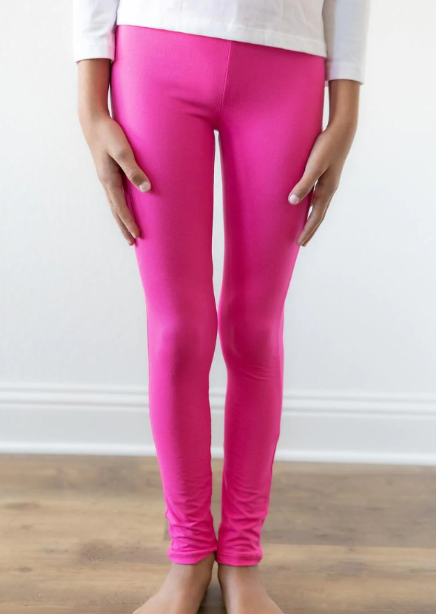 Girls Hot Pink Leggings - Gabrielle's Biloxi