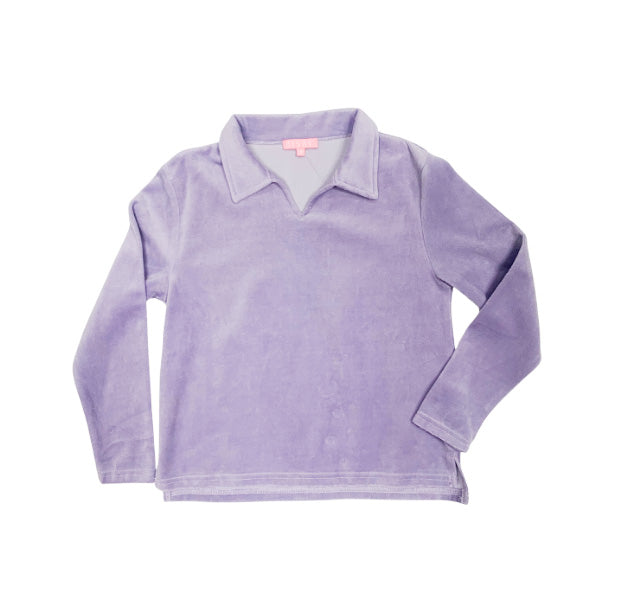 Bisby Polo Pullover - Lilac Velour - Gabrielle's Biloxi